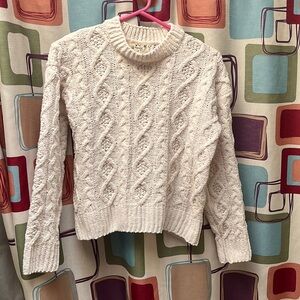 Cream Colored Sweater by Poof Apparel Size Small